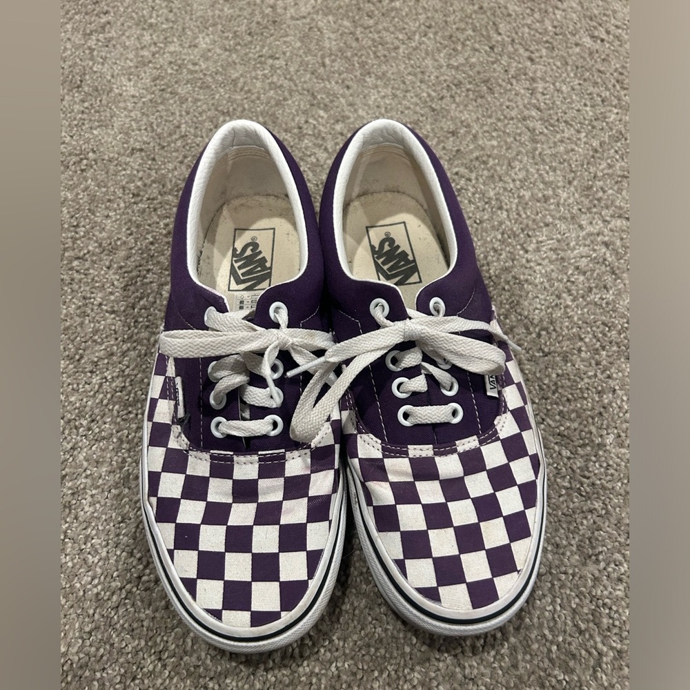 Vans purple checkered size 9 women’s